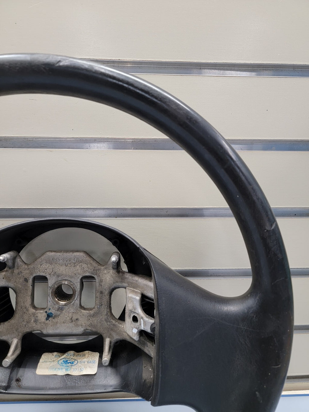🔥1997-2003 Ford F-150 Leather Steering Wheel Cruise Dash Black