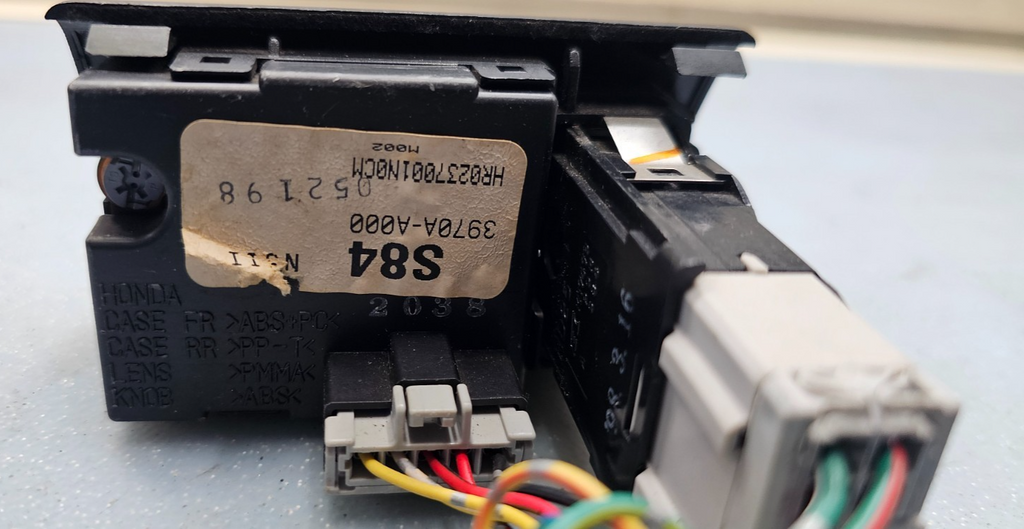 🔥98-02 Honda Accord Center Dash Clock Hazard Switch Board Digital Button Black