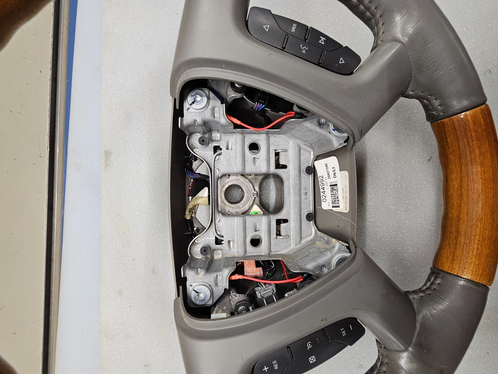 🔥07-17 GMC Acadia 08-17 Buick Enclave Steering Wheel Column Manual Cruise GRAY