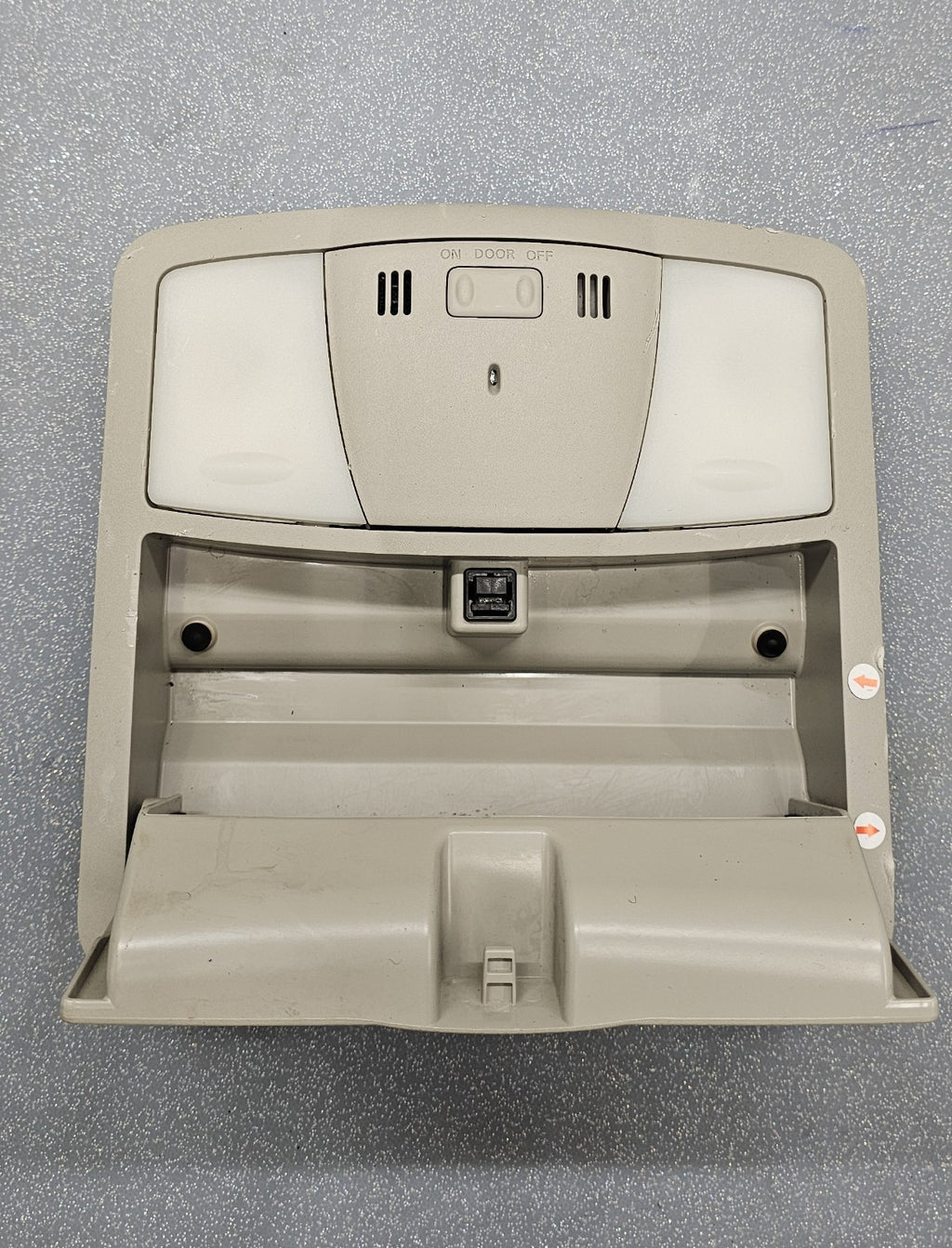 07-12 Nissan Altima Sunroof Overhead Console Dome Light Map Storage Assembly Tan