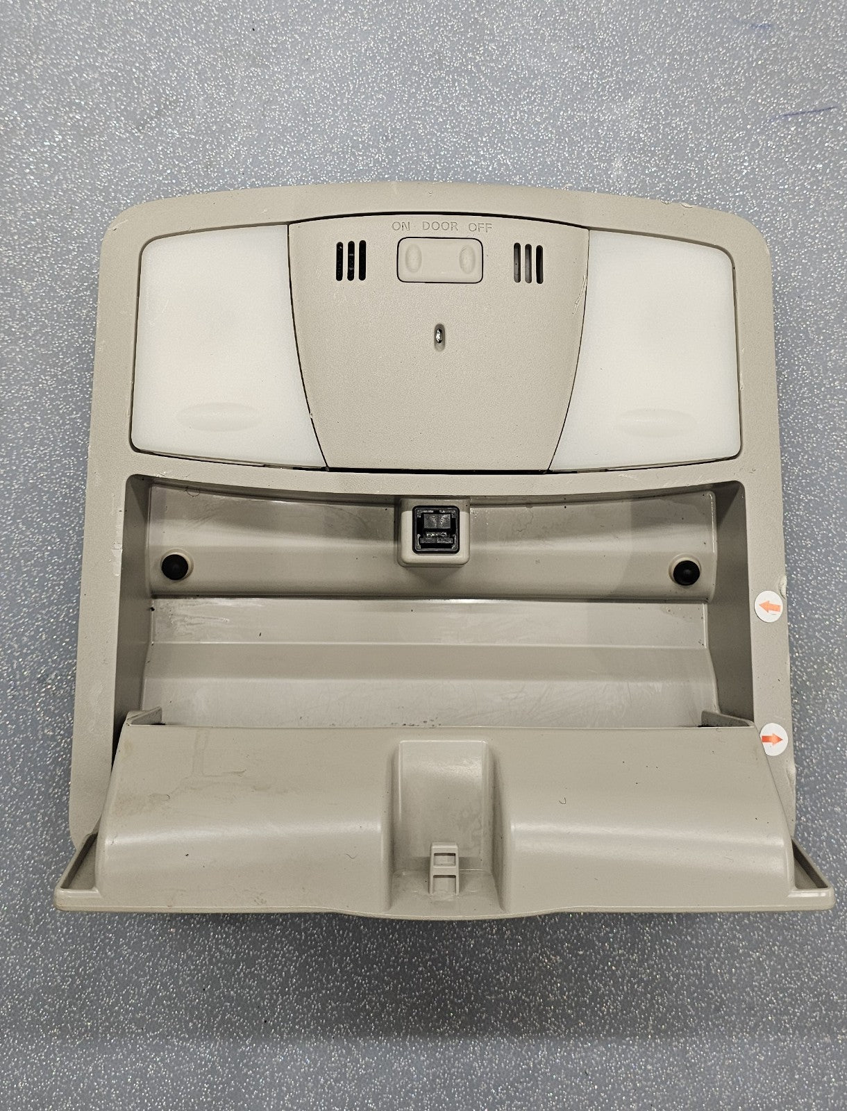 07-12 Nissan Altima Sunroof Overhead Console Dome Light Map Storage Assembly Tan