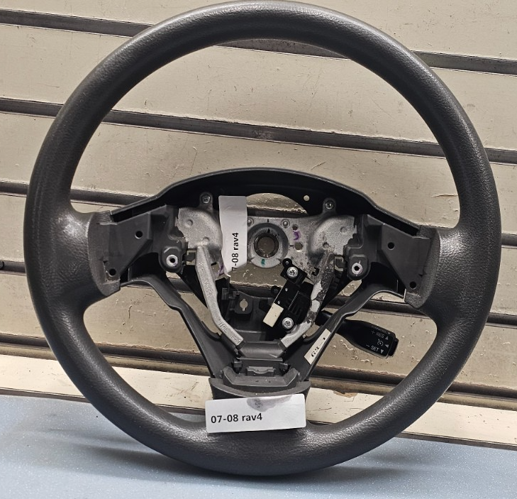 🔥06-12 TOYOTA RAV4 LEFT DRIVER STEERING COLUMN WHEEL COVER LEATHER GRAY OEM
