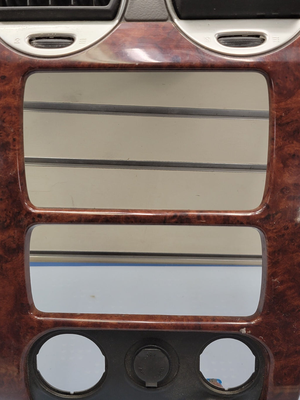 🔥03-08 GMC ENVOY XL FRONT RADIO DASH VENT BEZEL CLIMATE CONTROL WOODGRAIN B45