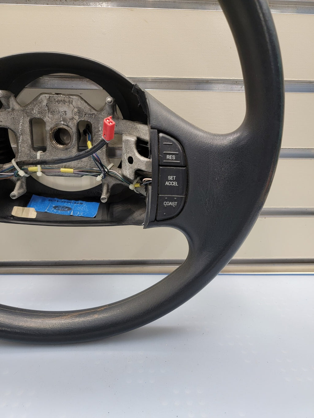 🔥1997-2003 Ford F-150 Leather Steering Wheel Cruise Dash Black
