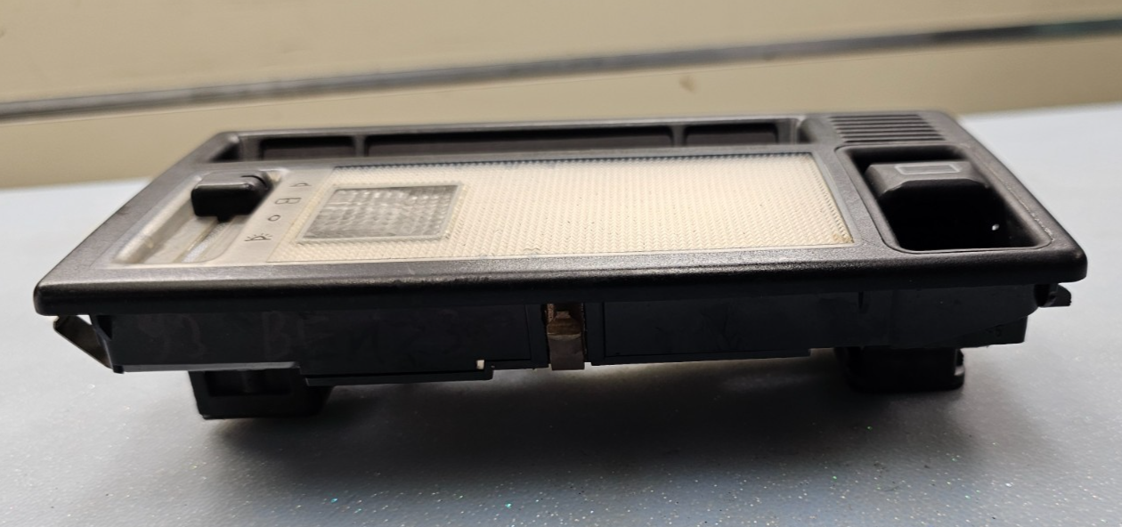 🔥1985-1995 MERCEDES C124 C126 W124 W201 FRONT OVERHEAD LIGHT CONSOLE BLACK OEM