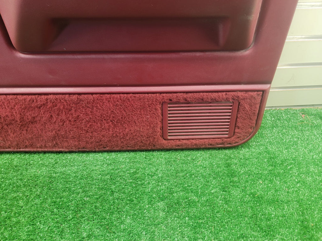🔥87-96 Dodge Dakota PASSENGE Side Interior Trim Door Panel Manual Crank OEM Red