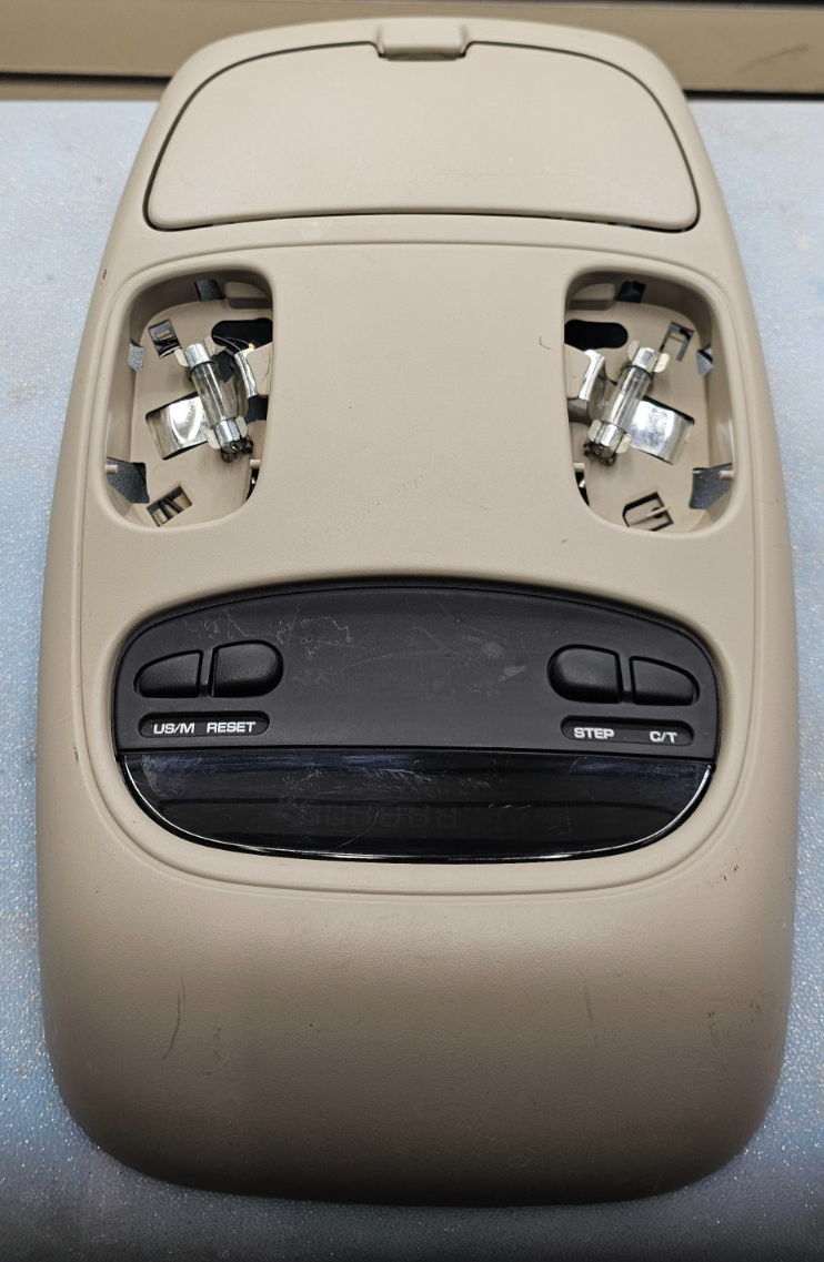 🔥02-05 RAM Overhead Console DOME Light Lamp Roof Storage Compartment TAN 05