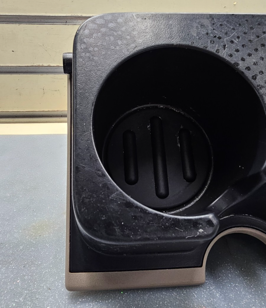 🔥04-08 FORD F-150 F150 CENTER CONSOLE REAR DUAL CUP DRINK HOLDER BLACK/TAN