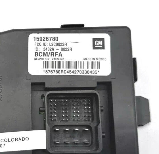 🔥 07-08 CHEVY COLORADO GMC CANYON HUMMER H3 BCM BCU BODY CONTROL MODULE