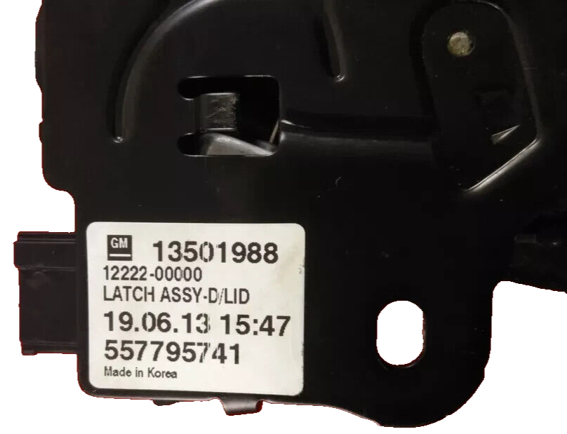 12-19 SONIC CRUZE IMPALA SEDAN REAR TRUNK LID LATCH LOCK POWER ACTUATOR ASSEMBLY