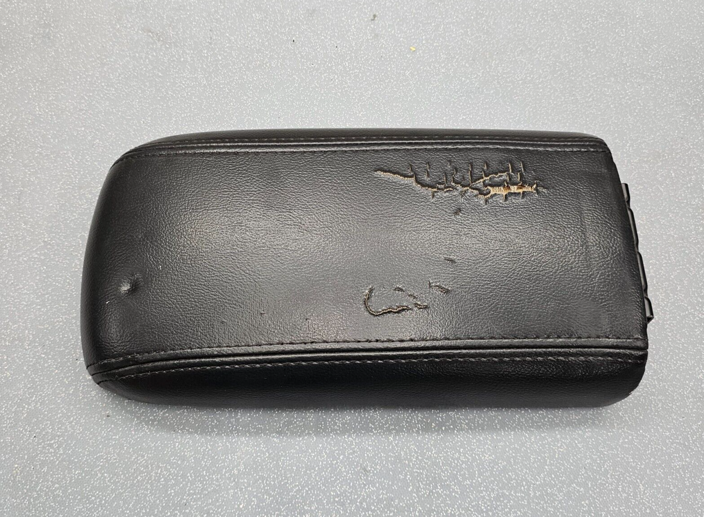 🔥02-09 Trailblazer ENVOY Center Console Armrest Lid Top Pad Cover LEATHER BLACK