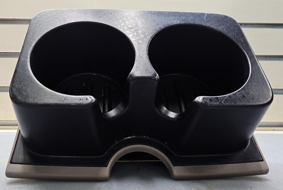 🔥04-08 FORD F-150 F150 CENTER CONSOLE REAR DUAL CUP DRINK HOLDER BLACK/TAN