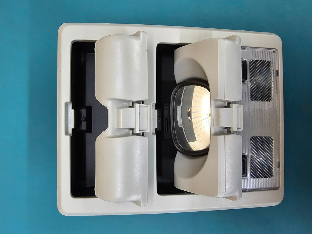 05-07 FORD FREESTYLE OVERHEAD CONSOLE DOME MAP LIGHT STORAGE ASSEMBLY LIGHT GRAY