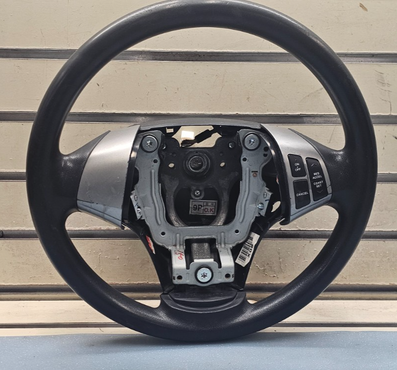 07-09 Elantra Left Driver Steering Column Wheel 9P Cruise Control Leather Black
