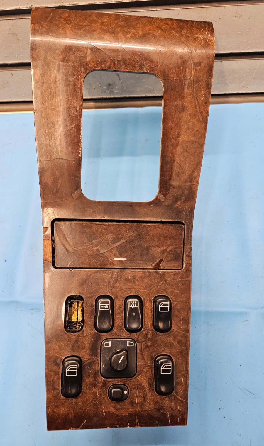 98-01 Mercedes ML320 ML430 Center Console Shifter Bezel Trim Window Switch Wood