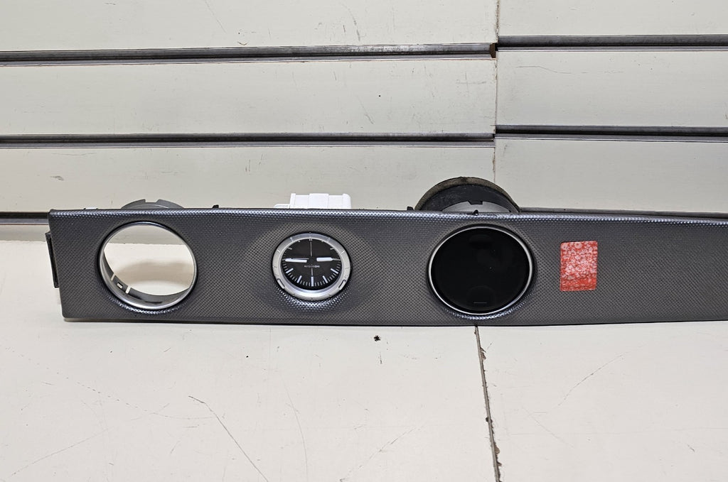 🔥03-06 OUTLANDER CARBON FIBER UPPER DASH VENT CLOCK BEZEL TRIM PANEL SILVER