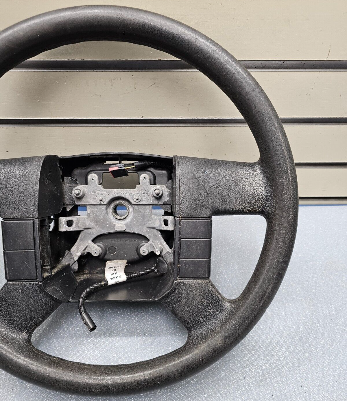 🔥04-08 Ford F-150 Leather Left Driver Steering Wheel Cruise Control Black OEM