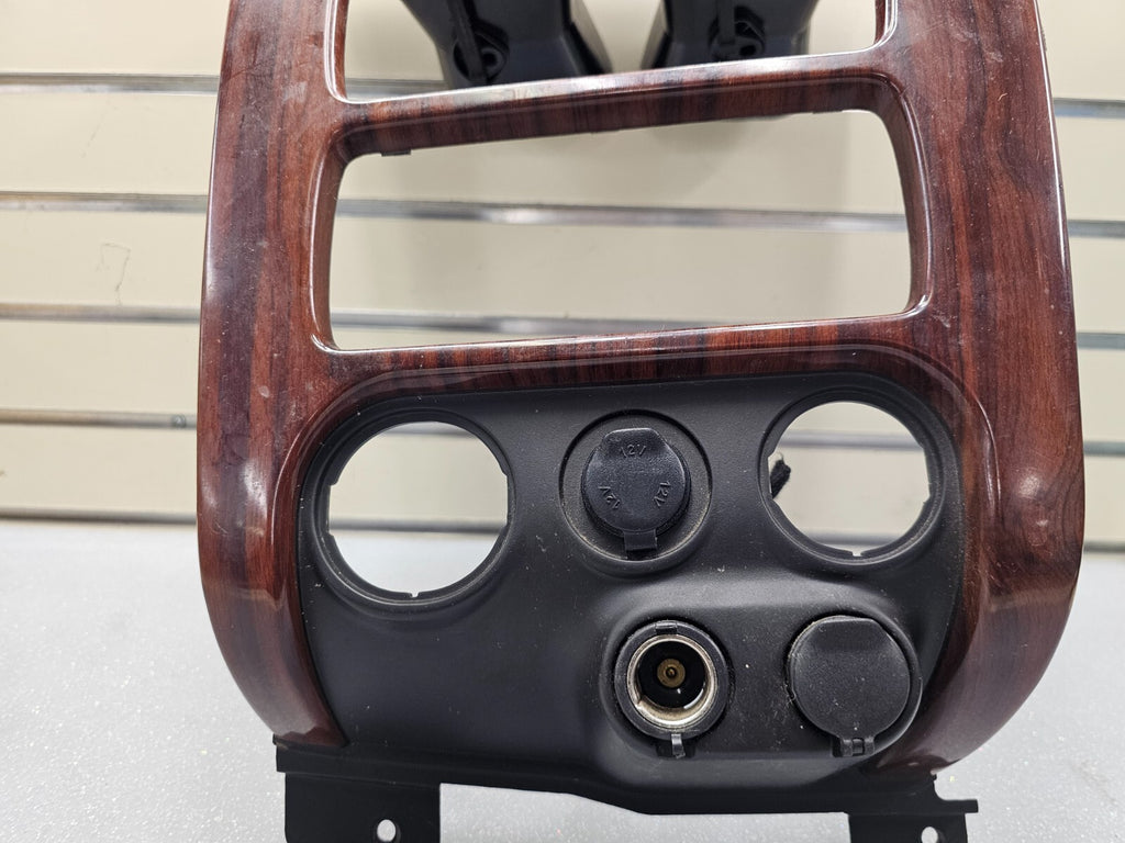 03-08 ENVOY XL FRONT RADIO DASH SURROUND BEZEL TRIM PANEL CLIMATE WOODGRAIN B45