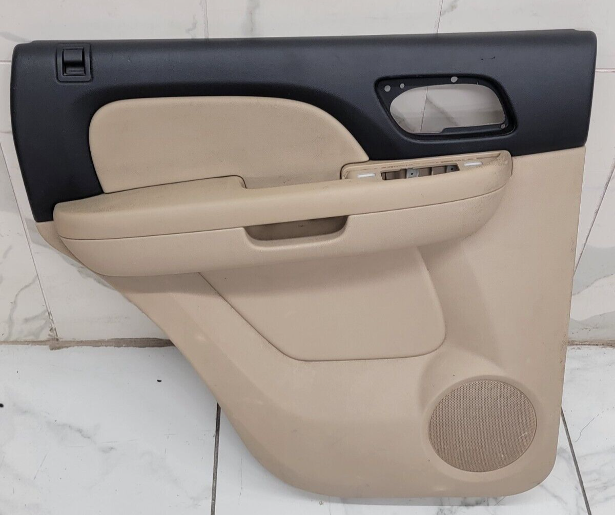 🔥2007-2014 Escalade SWB front  left Rear Interior Door Trim Panel Tan/black