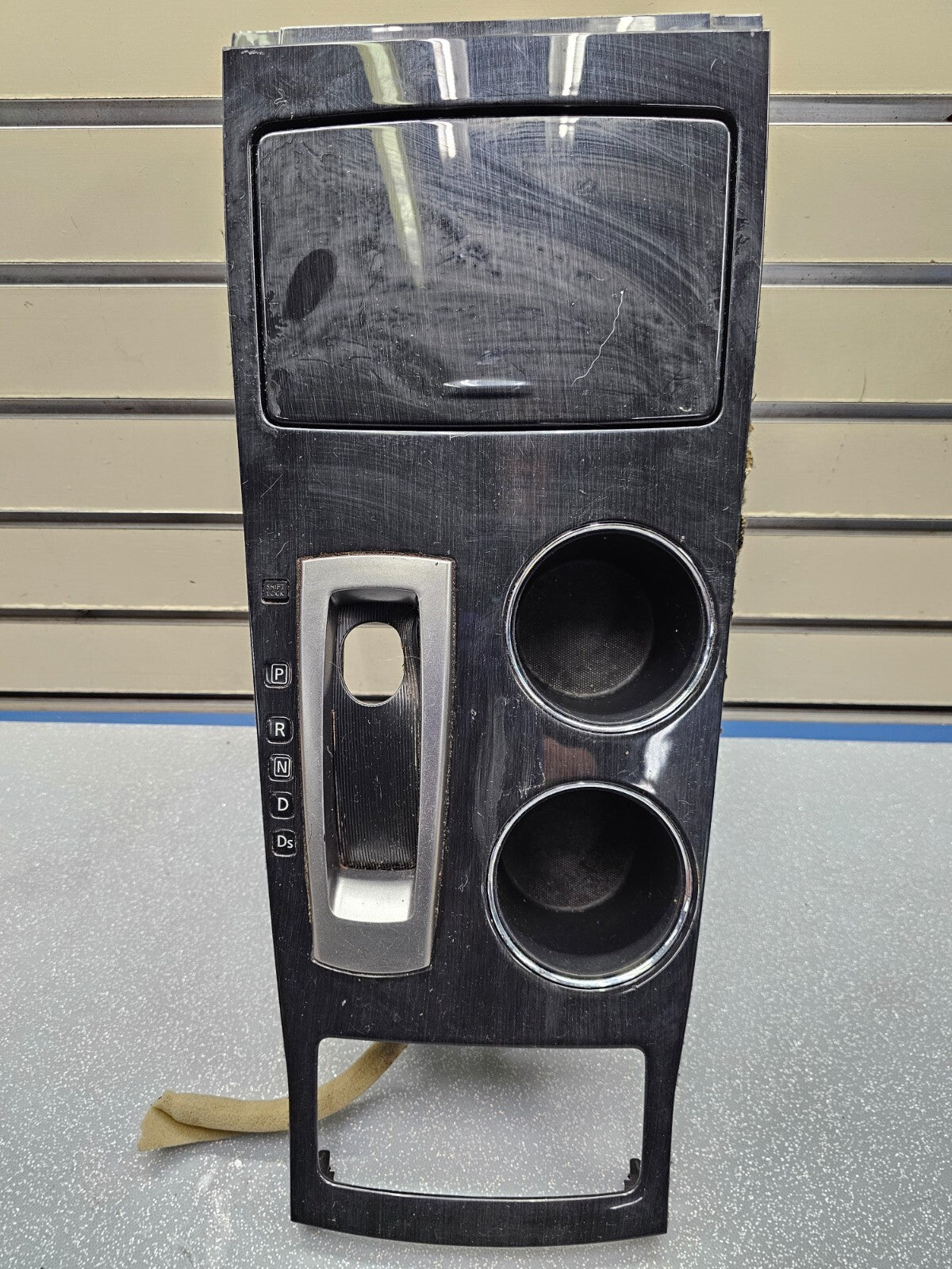 🔥13-15 Altima Center Console Gear Shifter Trim Bezel Cup Drink Holder Wood OEM