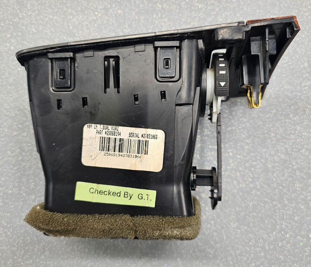 07-13 Suburban YUKON Front LEFT DRIVER Dash Air Vent Heater FILTER SILVER VT16