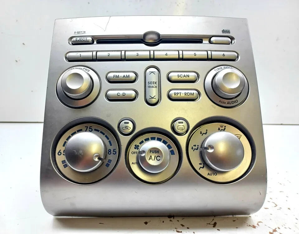 🔥08-12 Galant Dash AM FM Radio Stereo Climate Control Panel Faceplate SILVER