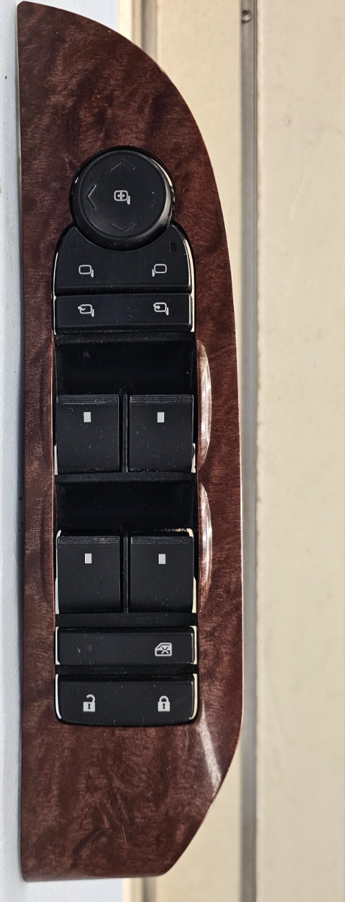 🔥07-14 Tahoe Yukon Suburban Left Driver Door Window Master Switch Wood