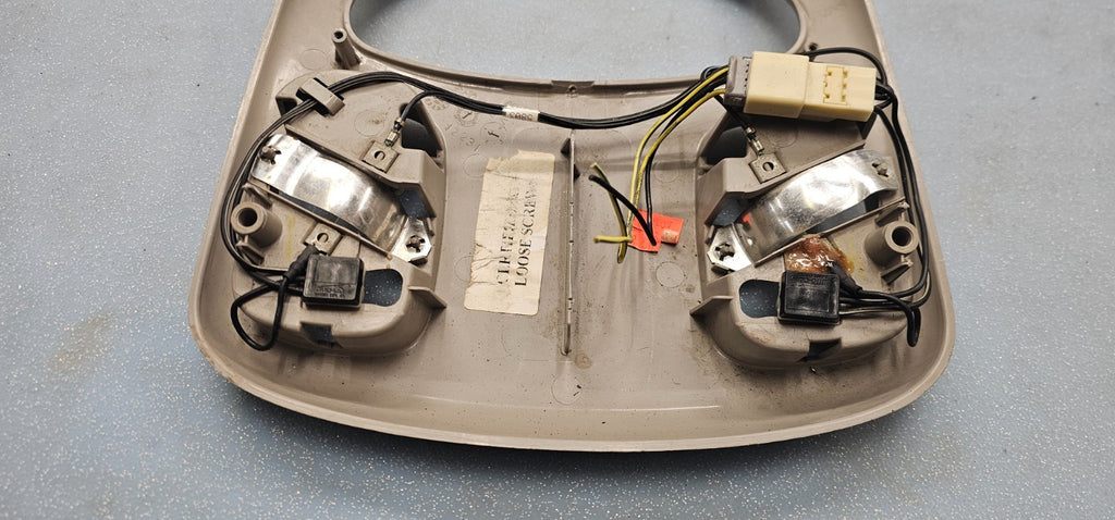 🔥02-05 Dodge Ram Overhead Console Map Dome Light Lamp Storage Assembly Tan