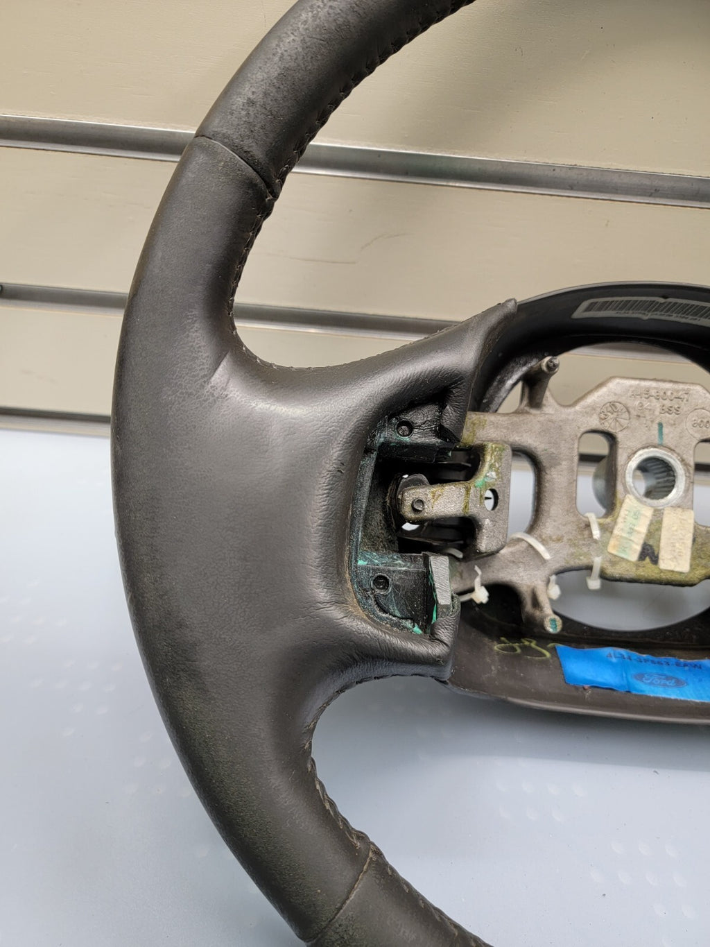 🔥1997-2003 Ford F-150 Leather Steering Wheel Cruise Dash black