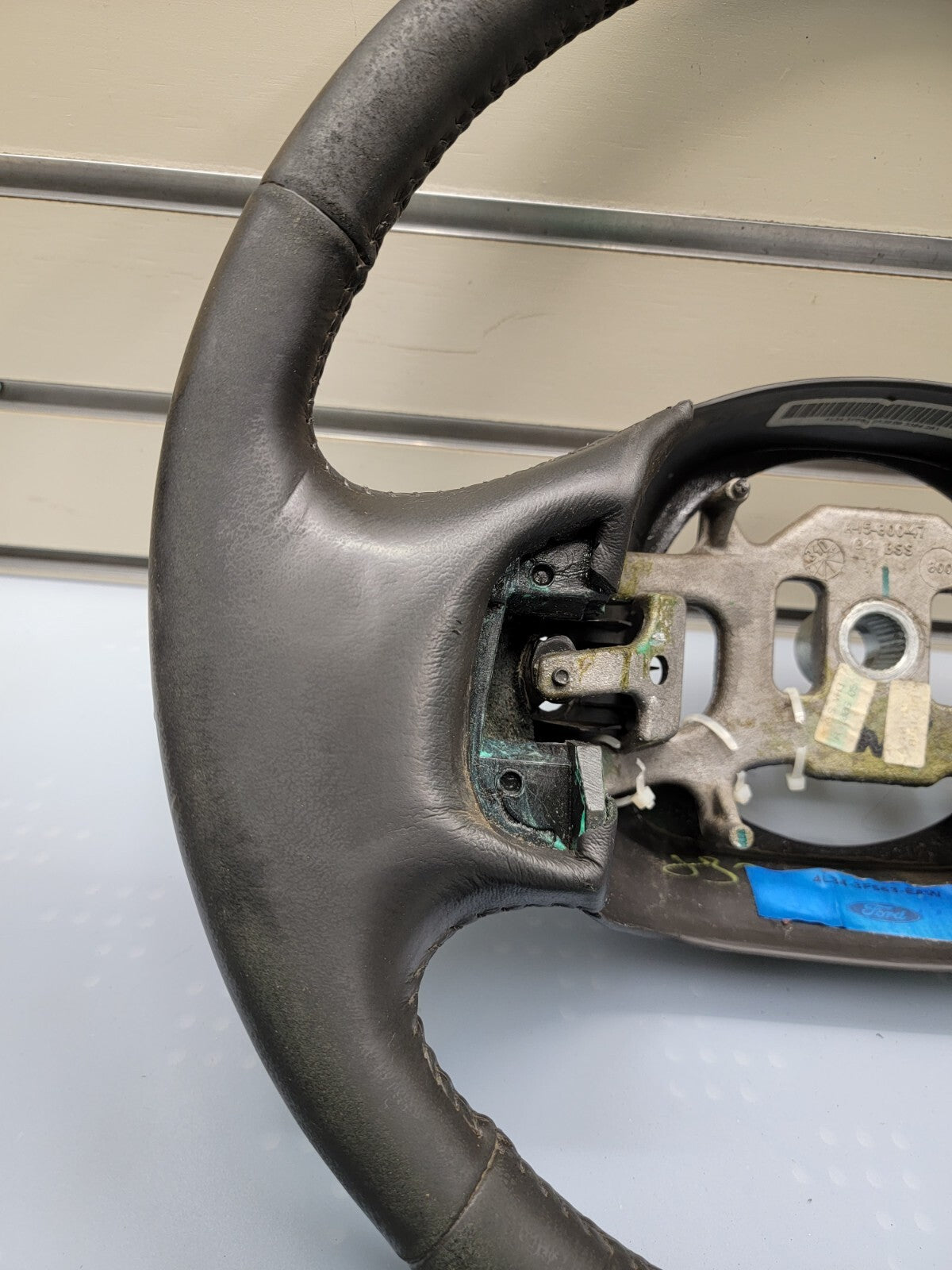 🔥1997-2003 Ford F-150 Leather Steering Wheel Cruise Dash black