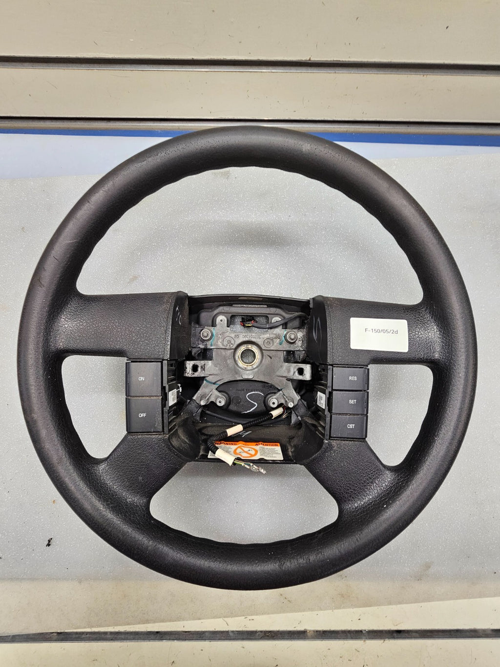 🔥2004-2008 Ford F-150 F150 Tan Leather Wrapped Steering Wheel OEM Black