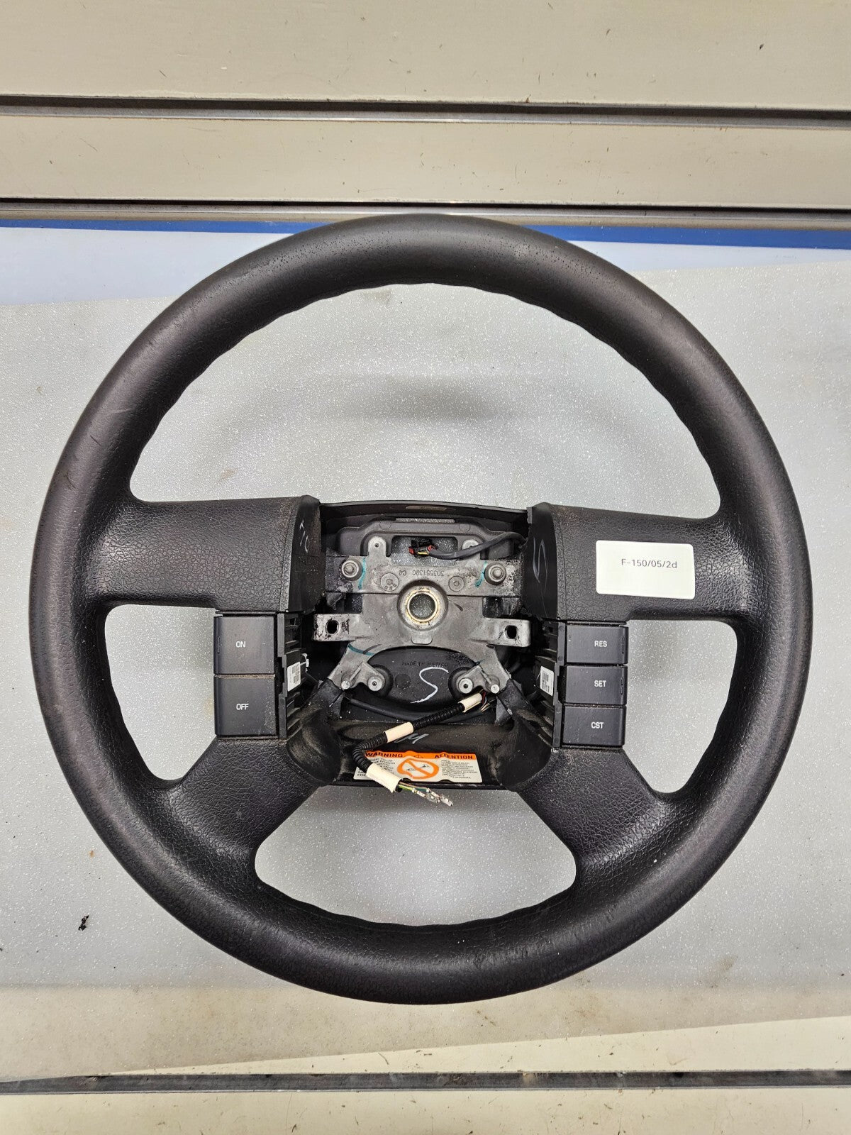 🔥2004-2008 Ford F-150 F150 Tan Leather Wrapped Steering Wheel OEM Black