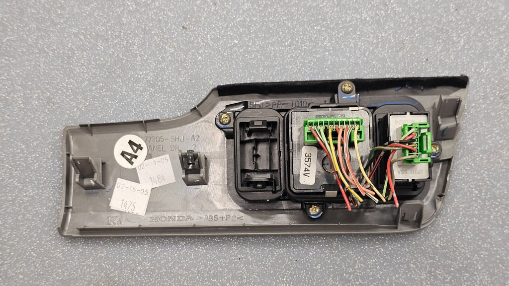 🔥05-10 Honda Odyssey Door Sun Roof Control Switch Sliding Slide Power Side Gray