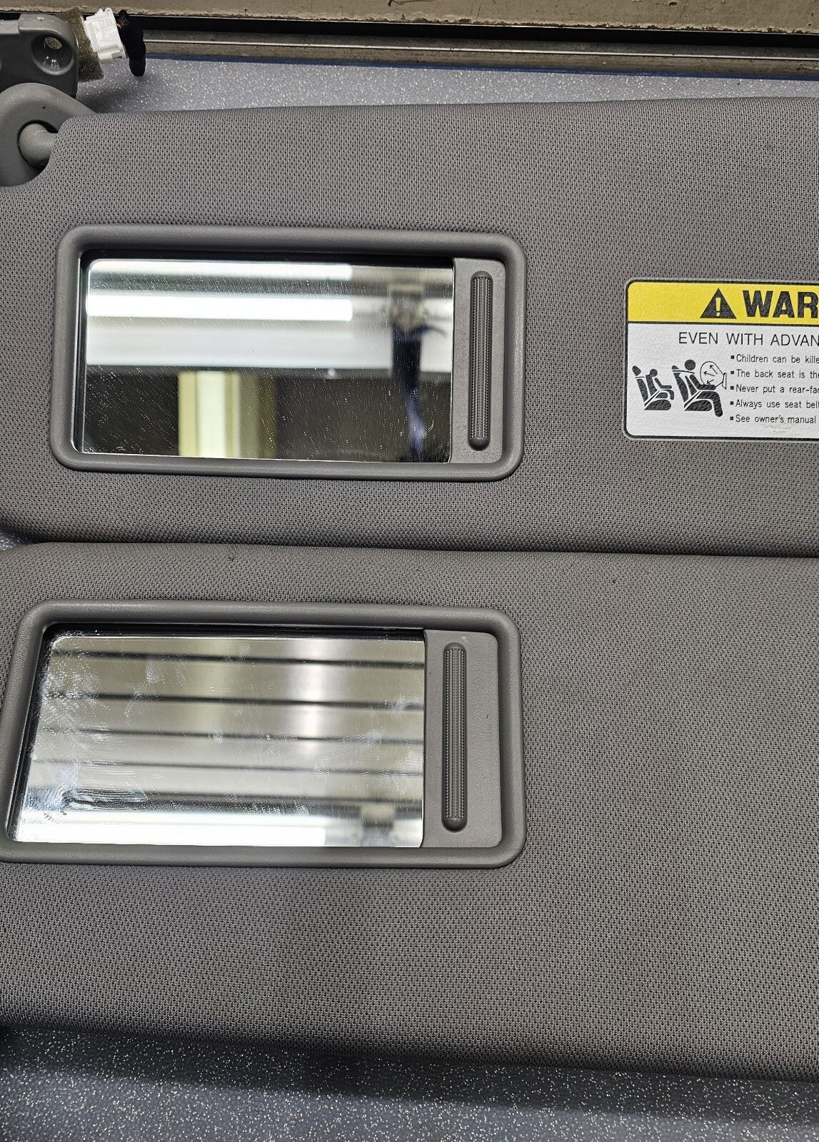 07-12 HYUNDAI SANTA FE LIGHTED SUN VISOR SUN SHADE SET SUNVISORS RH LH Gray OEM