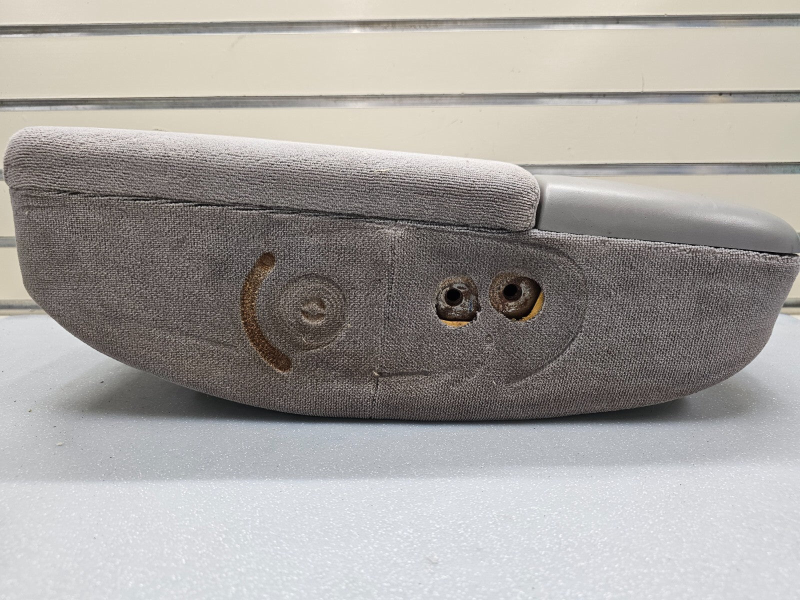 🔥97-03 Ford F150 Center Console JUMP SEAT Cloth/Leather Cup Holder LT GRAY JS6