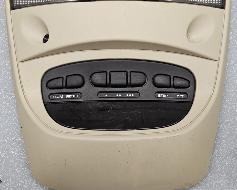 🔥06-07 Durango Dakota Overhead Console Roof Dome Light Storage Compartment Tan