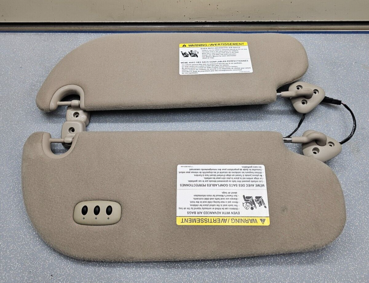 🔥2005-2008 Lincoln Town Car RH+LH Windshield Sun Visor Gray Stone Assembly OEM