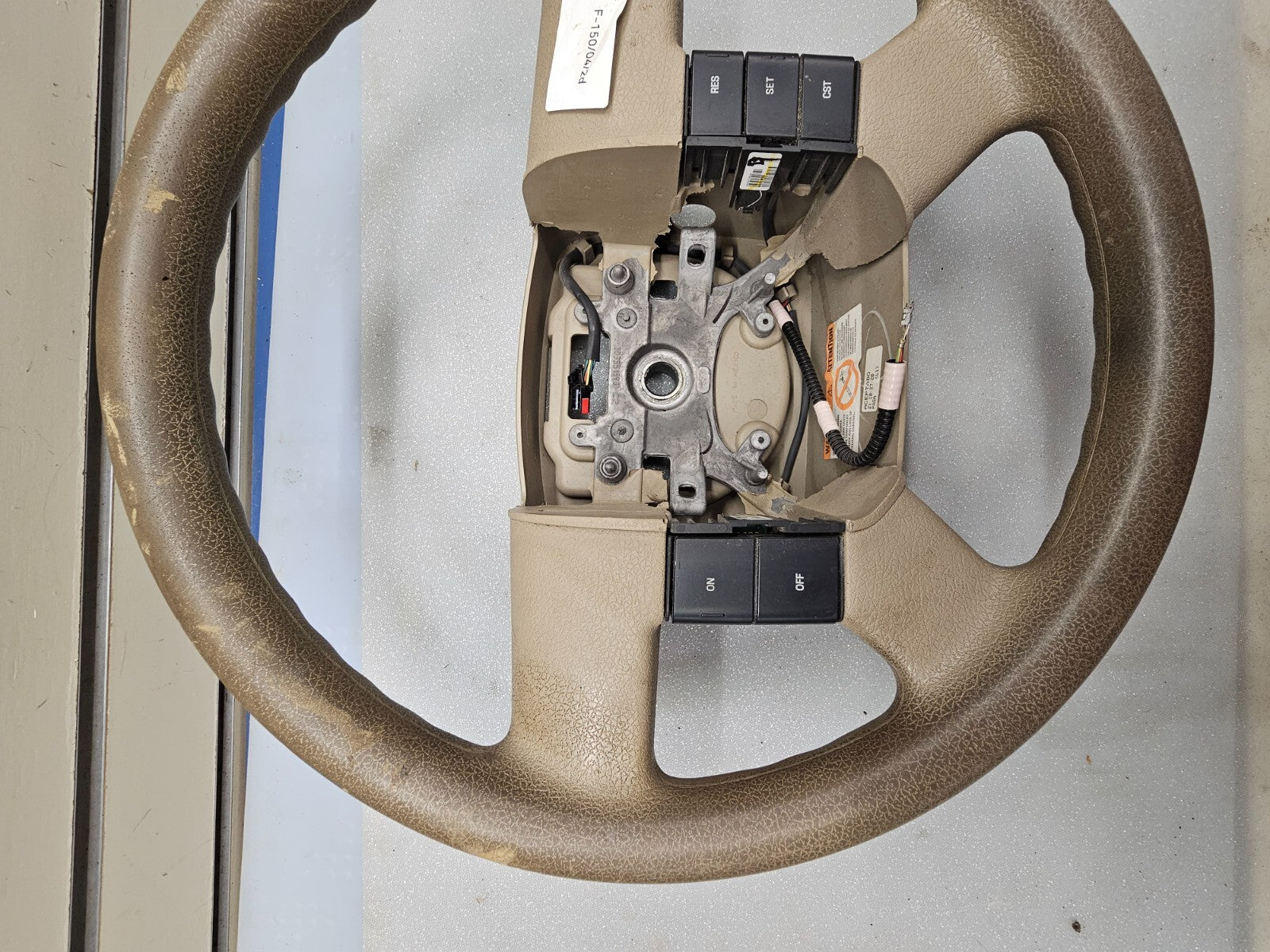 🔥2004-2008 Ford F-150 F150 Tan Leather Wrapped Steering Wheel OEM TAN