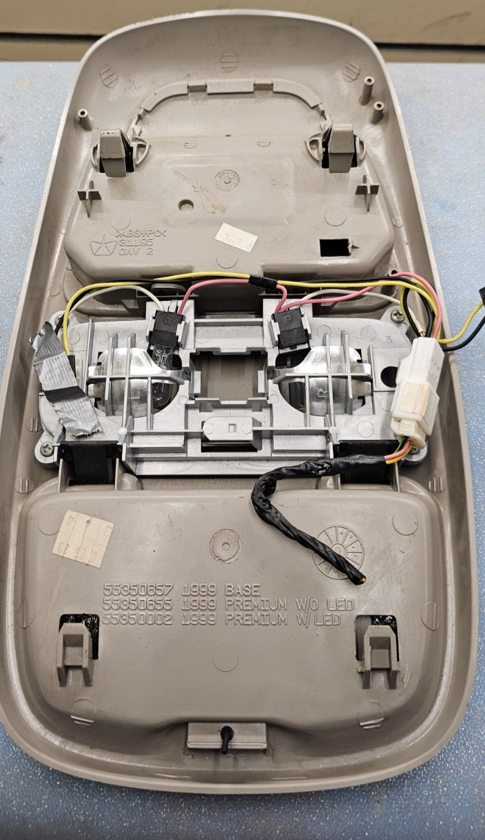 🔥98-01 Dodge Ram 1500 2500 3500 Overhead Console Storage Dome Map Ligh TAN