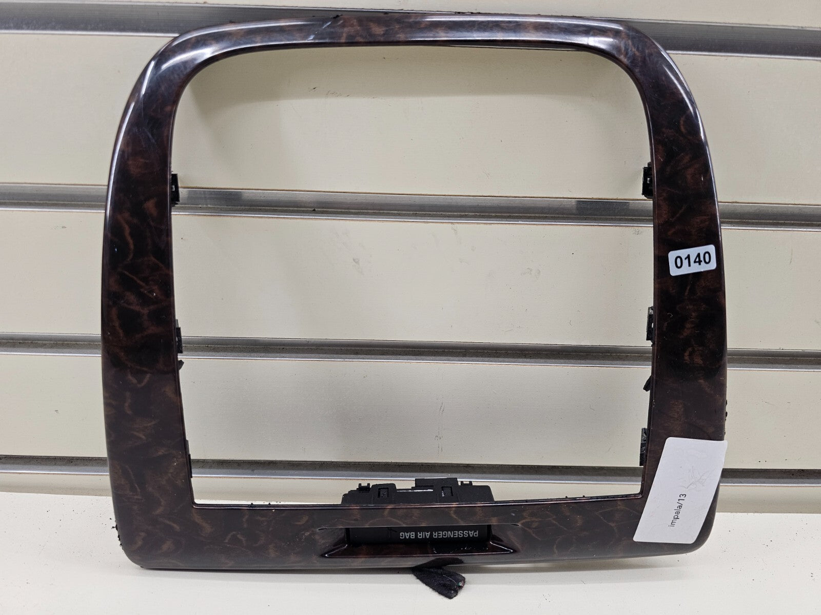06-13 Chevy Impala Center Dash AM FM Radio Stereo Trim Panel Bezel Woodgrain OEM