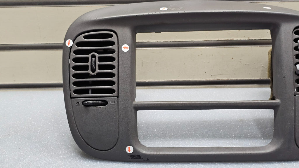 🔥97-03 Ford F150 Center Dash AM FM Radio Climate Trim Stereo BEZEL Panel DK Tan
