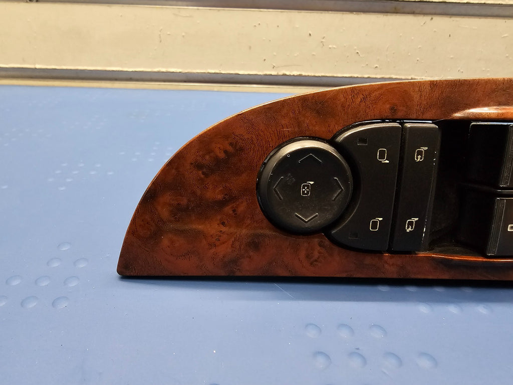 07-14 Tahoe Yukon Suburban Left Driver Door Window Master Switch Wood