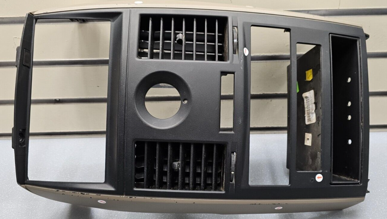 08-10 Grand Caravan Town Country Dash FM Radio Stereo Trim Bezel Panel Black/Tan