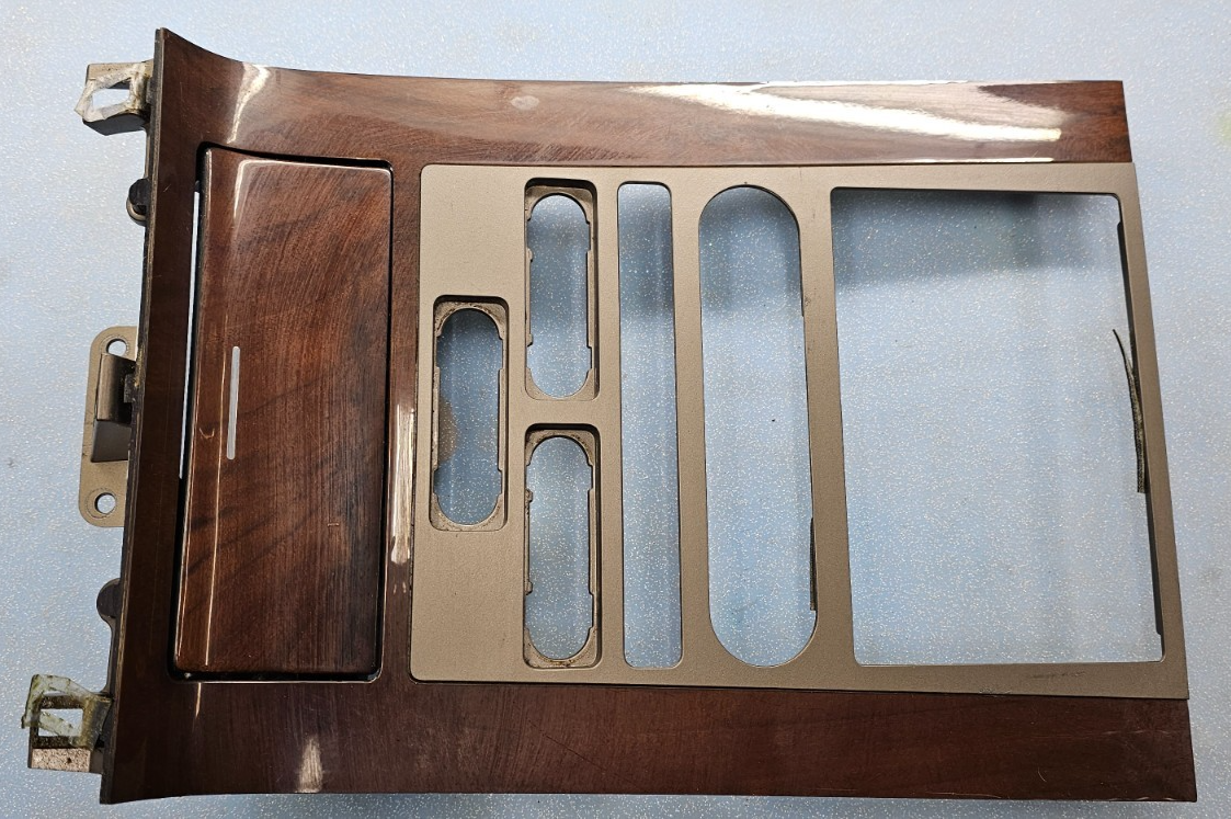 🔥07-10 Lincoln Navigator DASH AM FM RADIO DISPLAY BEZEL TRIM PANEL WOOD/TAN OEM