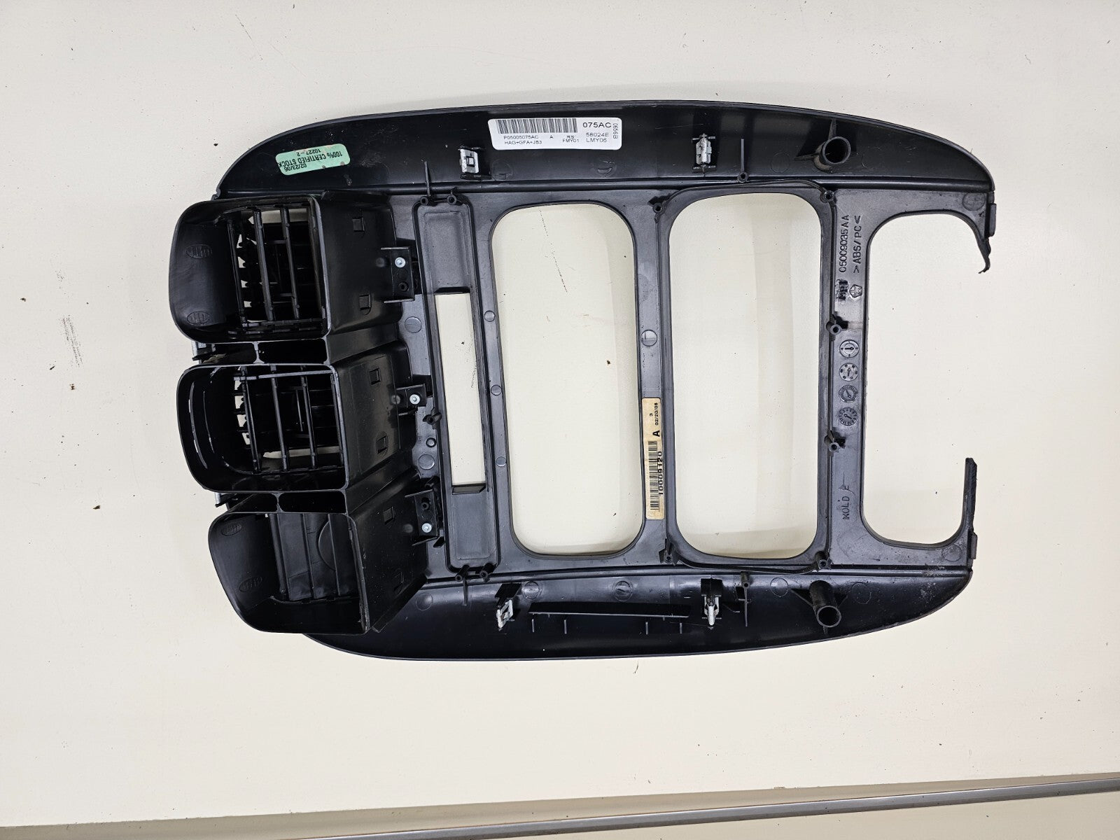 🔥01-07 Dodge Caravan Town & Country Voyager Dash Eadio Climate TRIM Bezel BLACK