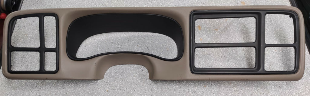 🔥99-02 CHEVY GMC INSTRUMENT Cluster Speedo Dash Trim Panel Radio Bezel Tan C4