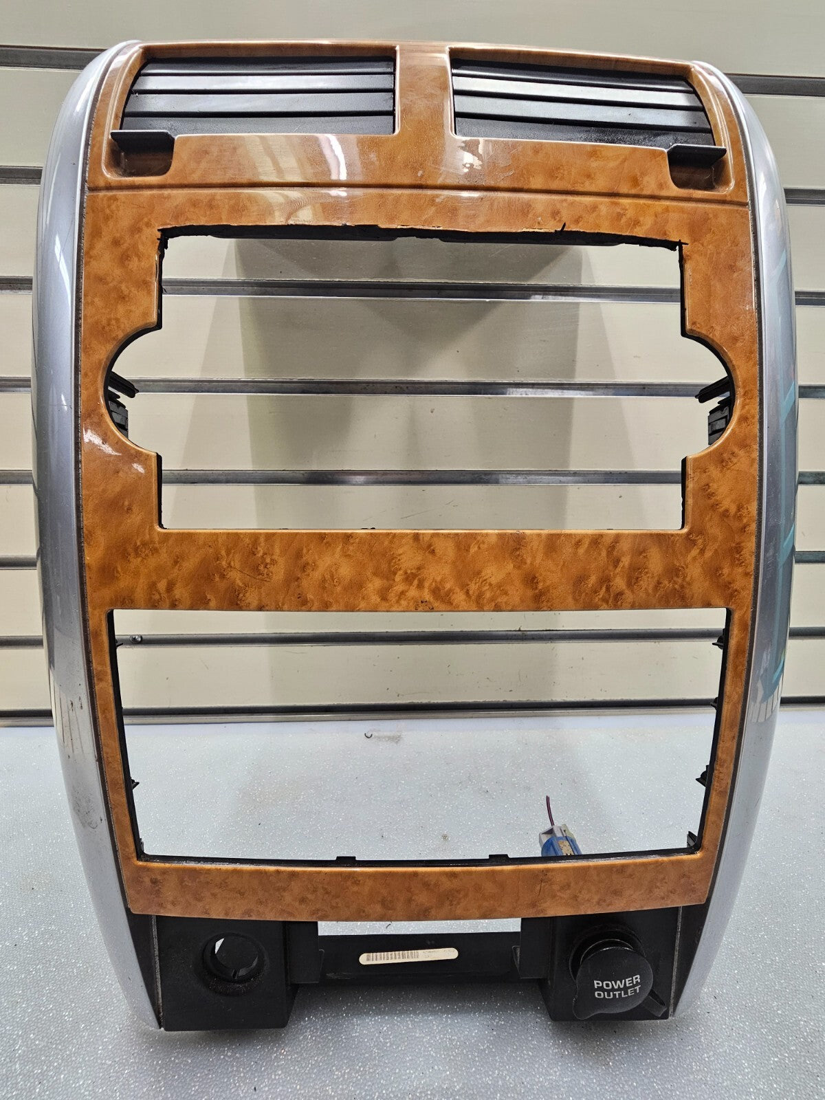 🔥07-09 ASPEN Center Dash 2 DIN RADIO STEREO BEZEL TRIM INSTRUMENT PANEL WOOD