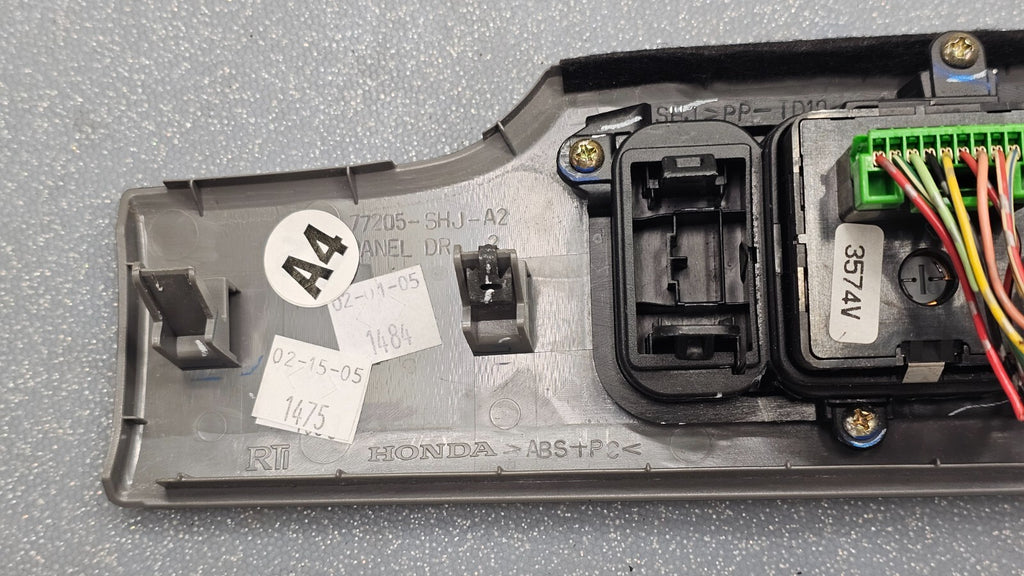 🔥05-10 Honda Odyssey Door Sun Roof Control Switch Sliding Slide Power Side Gray