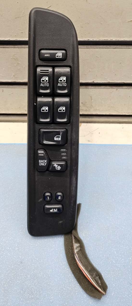 🔥02-05 GMC ENVOY Front LEFT Master Driver Window Door Switch Assembly BLACK OEM