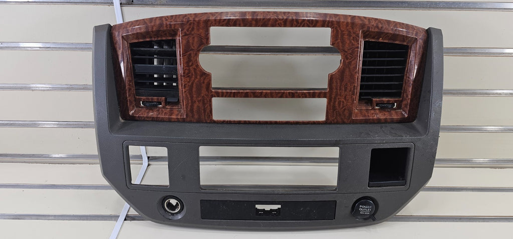 🔥06-08 Dodge RAM Dash RADIO Stereo Display Bezel Climate Trim Panel Gray/wood